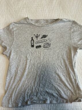 aerie, cropped graphic tee